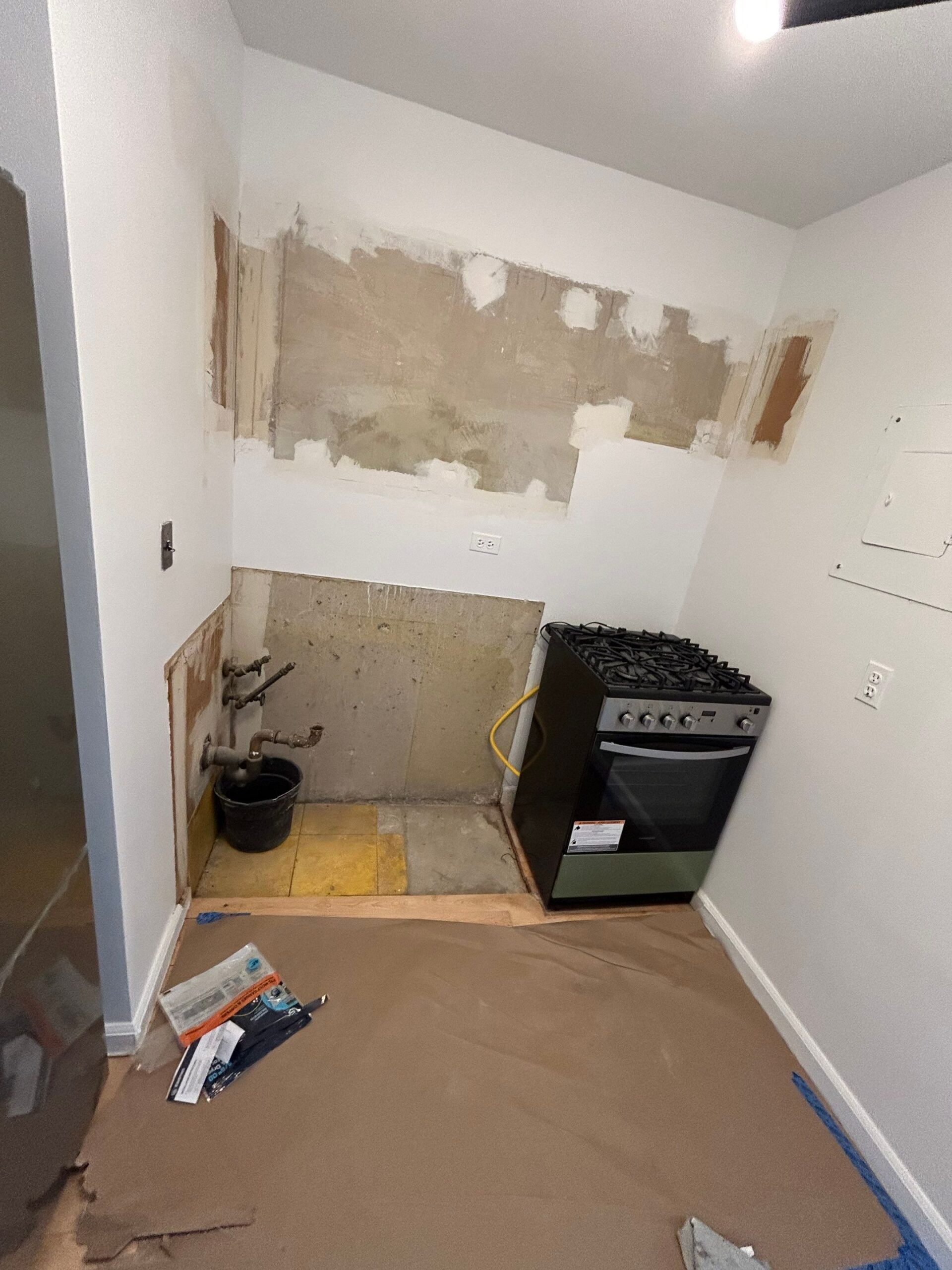 gas stove installation and pipe work project