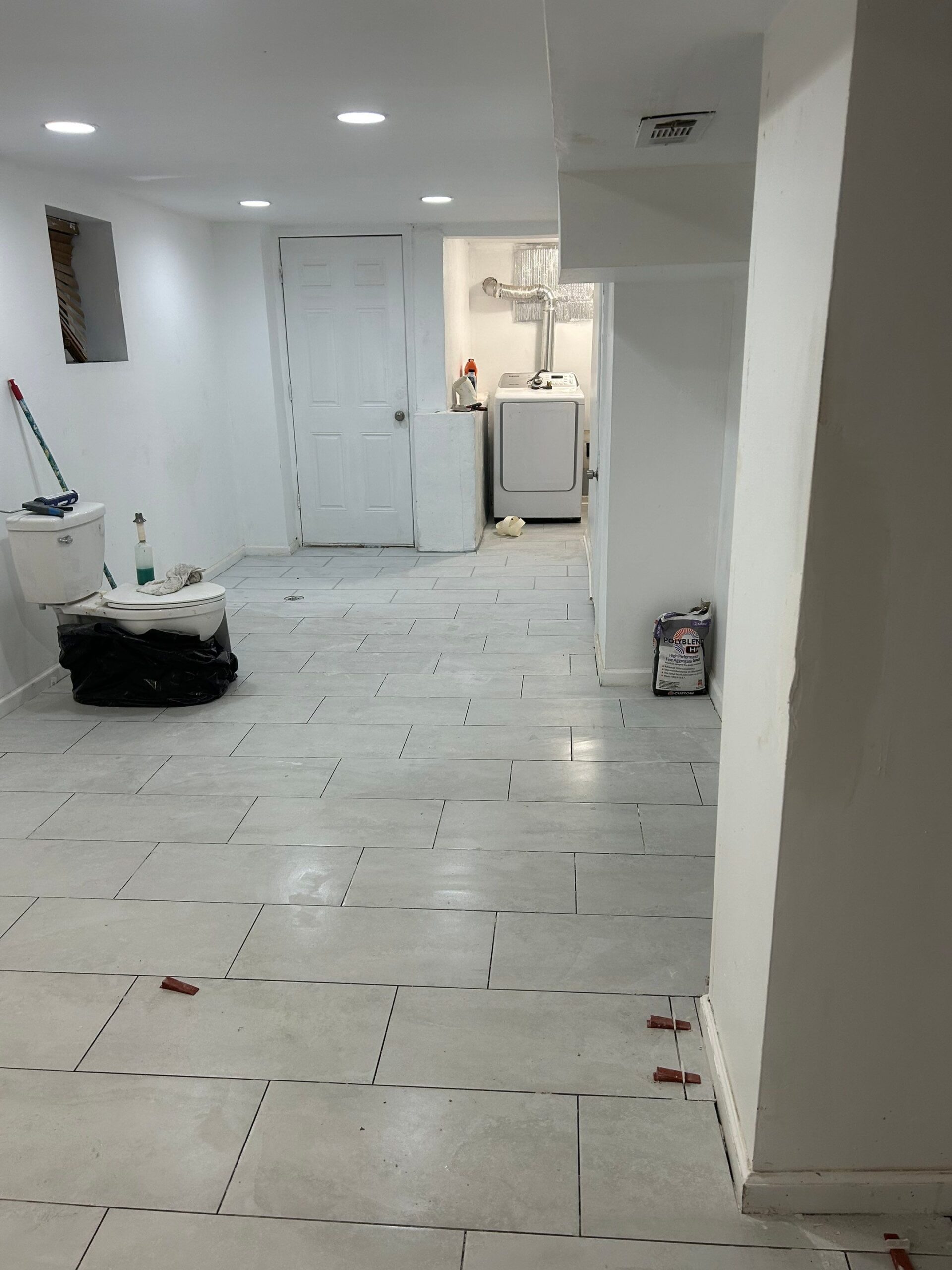 residential plumbing and drain repair project