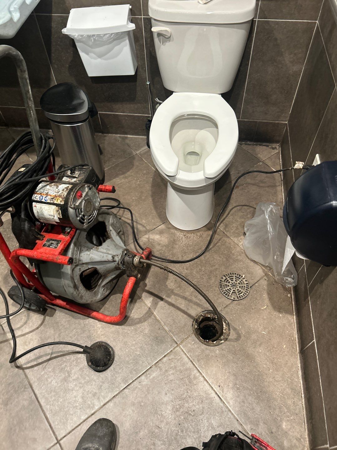 bathroom drain unclogging project